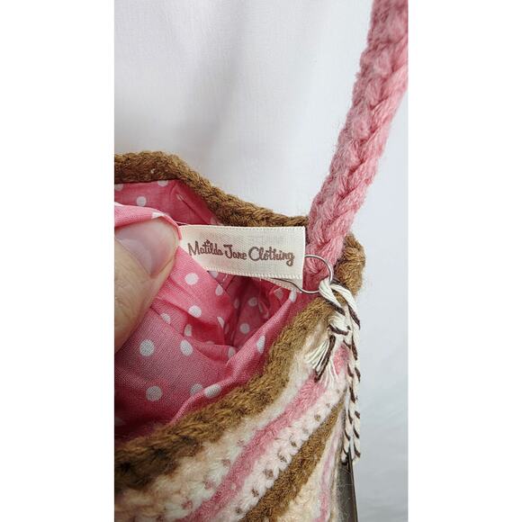 Matilda Jane Small Kids Crochet Purse With Yellow Flower  7"x 7" new with tags - Picture 8 of 9